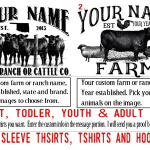 custom farm shirt Richardson hats for the whole family hoodie long sleeve tshirt  angus cattle livestock hereford chicken goat