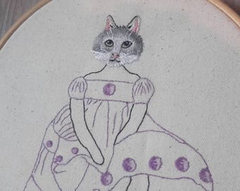 Embroidery pattern - Cat doll - PDF - Number 2