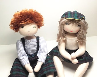 Rag doll pattern - Boy and girl – Instand PDF download in English and french – Number 17