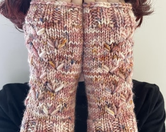 Fingerless Gloves Knitting Pattern: Mittens Knitting Pattern  (PDF Pattern)