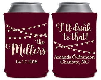 Wedding Koozies Etsy