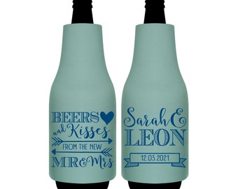 Personalized Wedding Favors Ideas Custom Wedding Coolers Wedding Party Gifts Bottle Sleeves Laissez Les Bon Temps Rouler 1A