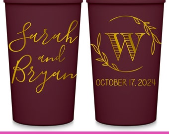 Wedding Cups Personalized Wedding Favors for Guests in Bulk Personalized Party Cups Classic Wedding Party Gifts for Guests Custom Cups 7A