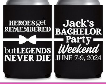 Bachelor Party Favors Groomsmen Gifts Custom Can Coolers Gifts for Groomsmen Proposal Heroes & Legends The Last Stand Party Favor Ideas 1A