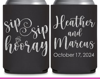 Wedding Can Coolers Custom Wedding Favors for Guests in Bulk Wedding Party Gift Bags Sip Sip Hooray Bridal Shower Gifts for Wedding Guest 1A