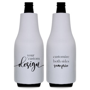Wedding Bottle Huggers Personalized Wedding Favors Custom Wedding Beer Bottle Coolers Wedding Bottle Sleeves Your Design Wedding Monogram