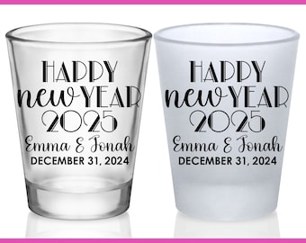 Wedding Shot Glasses New Year's Wedding Favors for Guests in Bulk Custom Shot Glasses New Year's Eve Wedding Party Gifts Happy New Year 1A