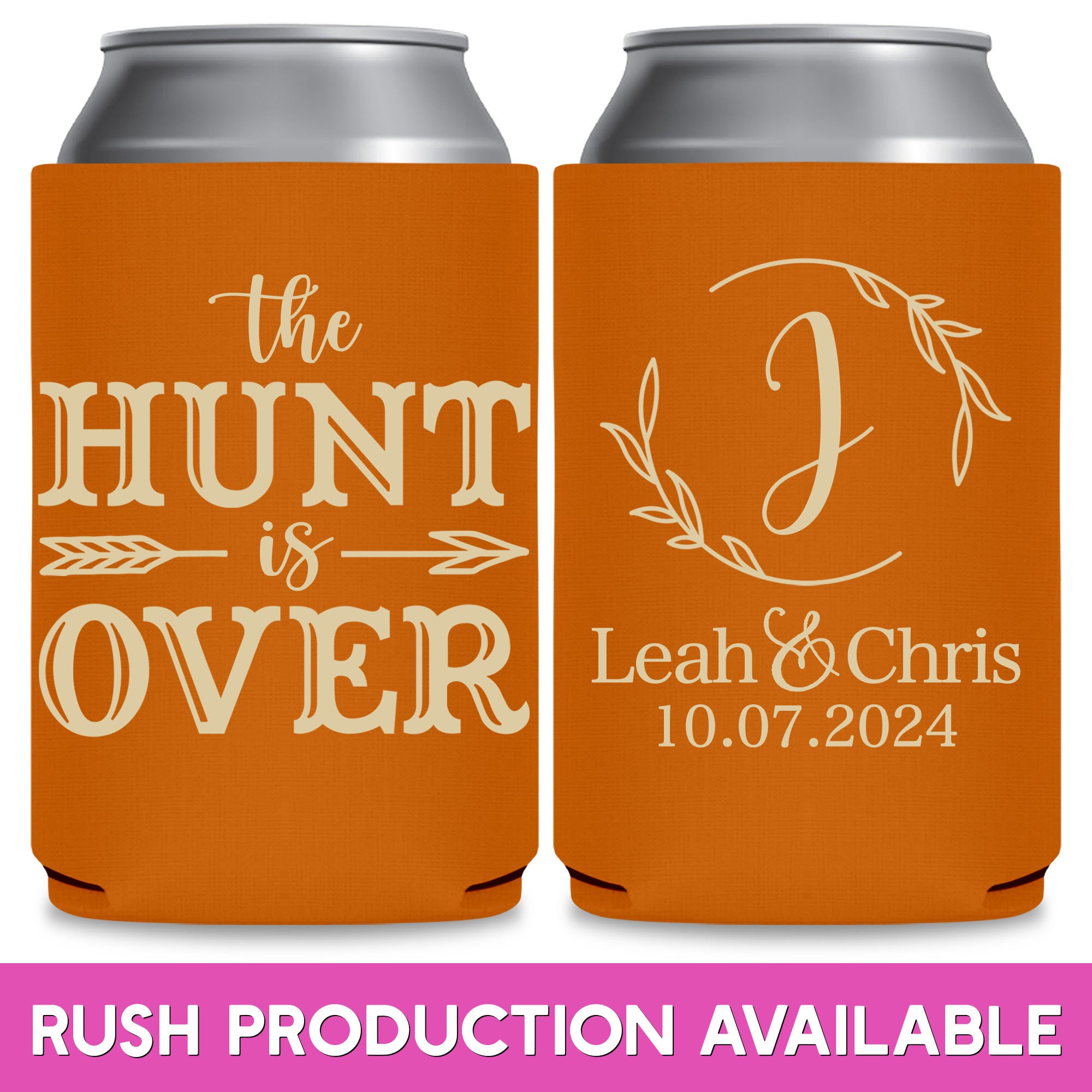 The Hunt is Over Wedding Can Cooler – Style #T332 – Fall For Design