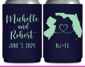 Wedding Can Coolers With Maps Destination Wedding Favors for Guests in Bulk Wedding Party Gift Bags for Bridesmaid Home Is Where You Are 1A