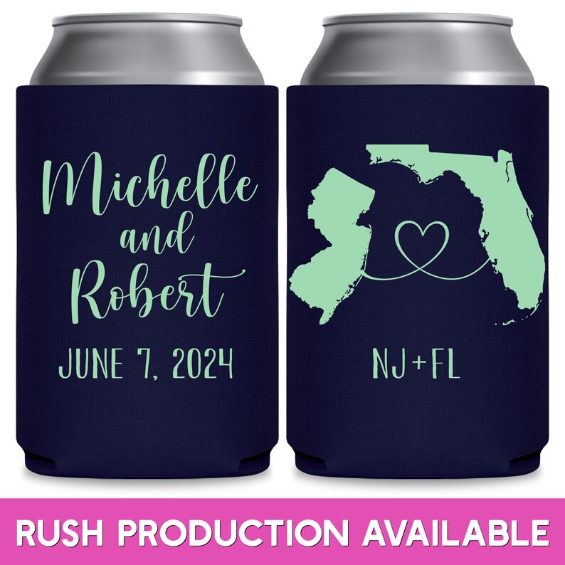 Wedding Can Coolers With Maps Destination Wedding Favors for Guests in Bulk Wedding Party Gift Bags for Bridesmaid Home Is Where You Are 1A image 1