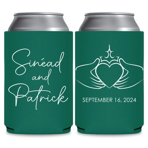 Irish Wedding Favors for Guests in Bulk Wedding Can Coolers Celtic Wedding Favor Ideas Ireland Love Wedding Party Gifts With Claddagh 1A imagem 2