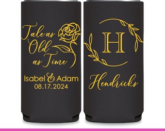 Fairytale Wedding Can Coolers Wedding Favors for Guests in Bulk Slim Can Cooler Beauty & The Beast Wedding Favor Idea Tale As Old As Time 1A