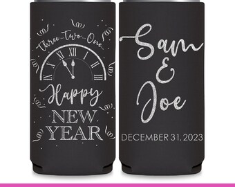 New Years Eve Wedding Countdown Wedding Favors for Guests Wedding Can Coolers Wedding Party Gift Slim Can Cooler Wedding Favor Ideas 2A