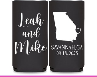 Wedding Can Coolers With Map Destination Wedding Favors for Guests in Bulk Slim Can Coolers Wedding Favor Ideas for Wedding Party Gifts 1A