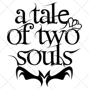 Halloween Wedding Svg & Png Goth Wedding Decor for Halloween Bride Hallowedding Gothic Wedding Party Gifts Digital A Tale of Two Souls 1A