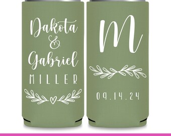 Wedding Can Coolers Cute Wedding Favors for Guests in Bulk Seltzer Slim Can Coolers Wedding Party Gifts for Bridesmaids Floral Love 1A2