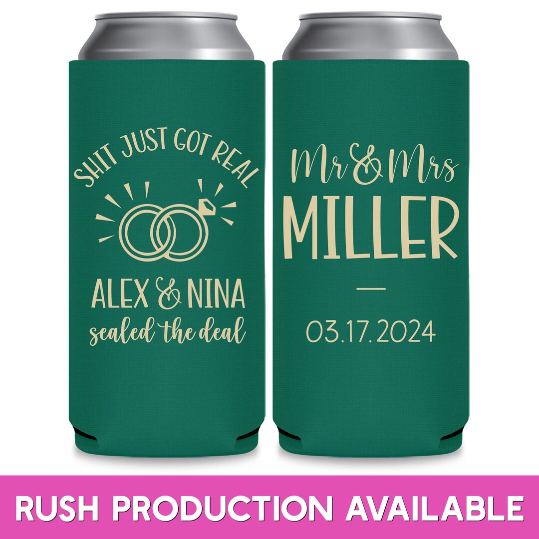 Wedding Can Coolers Funny Wedding Favors for Guests in Bulk Etsy