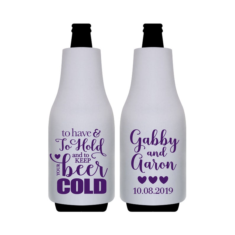 Wedding Bottle Hugger Beach Wedding Favors Beer Bottle Holders Custom Bottle Coolers Bottle Sleeves To Have /& To Hold Keep Your Beer Cold 2A
