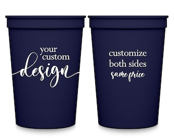 Wedding Cups Personalized Wedding Favors Personalized Cups Wedding Party Favors Your Design Wedding Logo Wedding Monogram Beach Party Favors