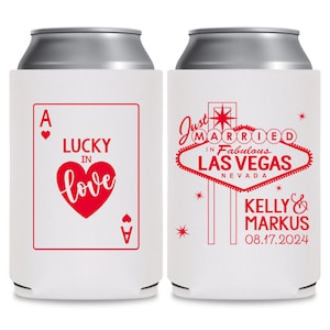 Las Vegas Wedding Favors for Guests in Bulk Wedding Favor Ideas Casino Wedding Party Gift Bag Wedding Can Coolers Lucky In Love We Eloped 1A image 2