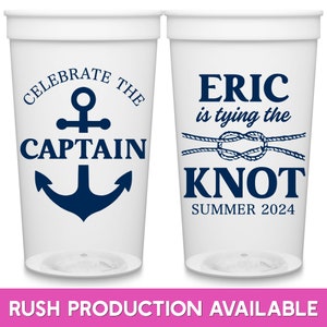 Nautical Bachelor Party Favors for Groomsmen Party Cups Boat Bachelor Party Gifts Groomsmen Gifts Wedding Cups Celebrate The Captain 1A