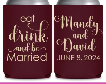 Wedding Can Coolers Wedding Favors for Guests in Bulk Wedding Party Gifts Eat Drink Be Married Wedding Favor Ideas for Wedding Gift Bags 6A