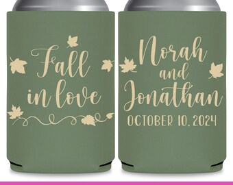 Fall Wedding Favors for Guests in Bulk Rustic Wedding Favor Ideas Autumn Wedding Decor Wedding Can Coolers Fall In Love 3B Fall Wedding Idea