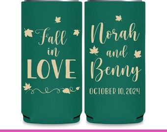 Fall Wedding Favors for Guests Bulk Wedding Favor Ideas Slim Wedding Can Coolers Autumn Wedding Decor Fall In Love Fall Wedding Ideas 3A