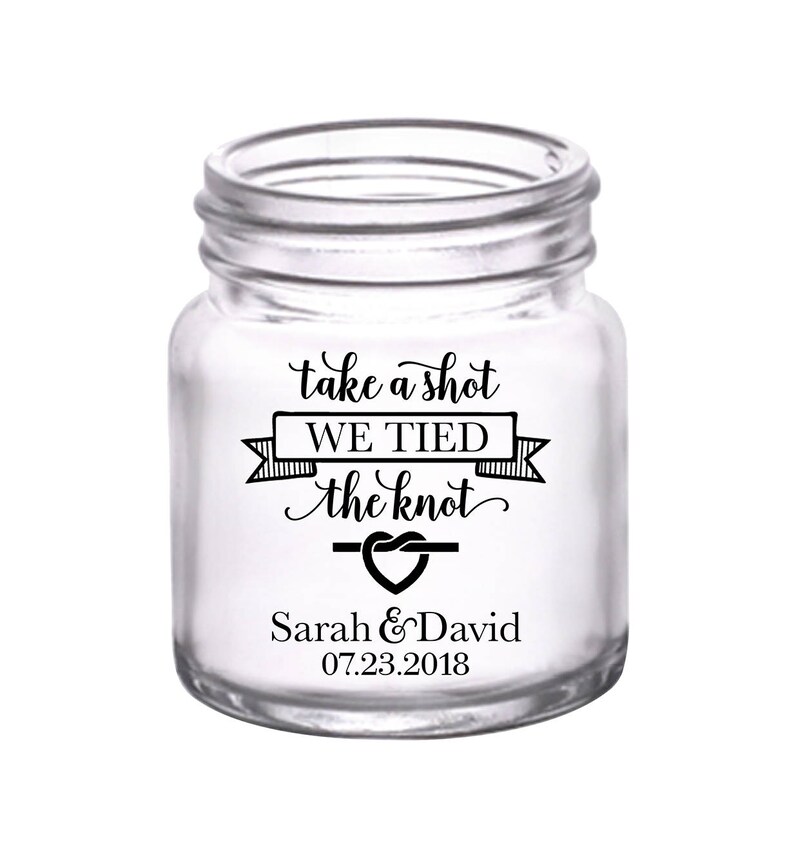 Rustic Wedding Favors Small Mason Jars Shot Glasses Custom Etsy