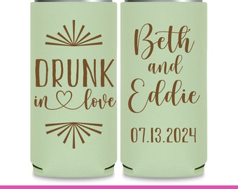 Wedding Can Coolers Wedding Favors for Guests Wedding Party Gift Wedding Favor Ideas Slim Can Coolers Funny Wedding Favors Drunk in Love 1C
