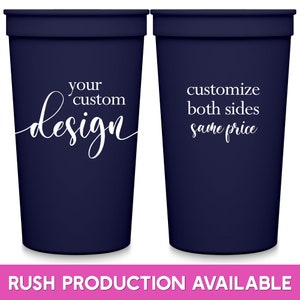 Wedding Cups Personalized Wedding Favors Personalized Cups Wedding Party Favors Your Design Wedding Logo Wedding Monogram Beach Party Favors Bild 1