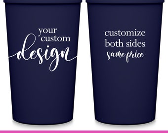 Wedding Cups Personalized Wedding Favors Personalized Cups Wedding Party Favors Your Design Wedding Logo Wedding Monogram Beach Party Favors