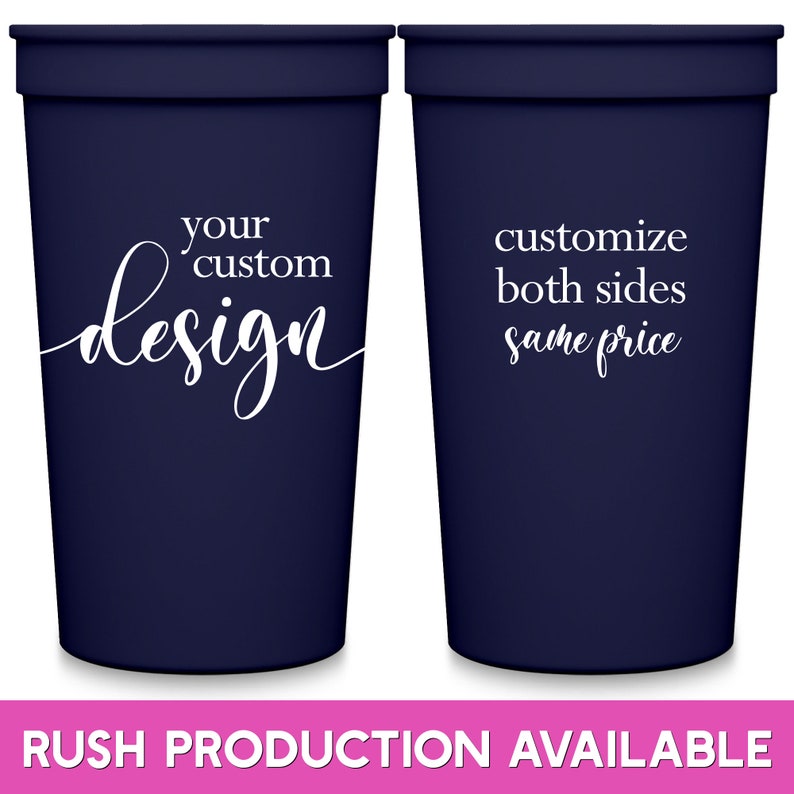 Wedding Cups Personalized Wedding Favors Personalized Cups Wedding Party Favors Your Design Wedding Logo Wedding Monogram Beach Party Favors Bild 1