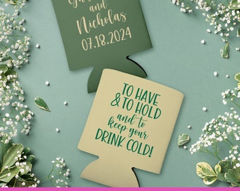 Wedding Favors for Guests in Bulk Wedding Can Coolers Bridal Shower Gift To Have & To Hold To Keep Your Drink Cold 4A Wedding Party Favors