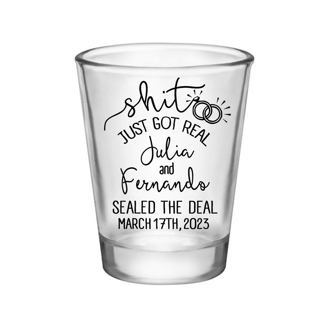 Wedding Shot Glasses Funny Wedding Favors for Guests Personalized Shot