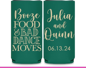 Wedding Can Coolers Fun Wedding Favors for Guests in Bulk Slim Can Coolers Wedding Favor Ideas Party Gifts Booze Food Bad Dance Moves 1A