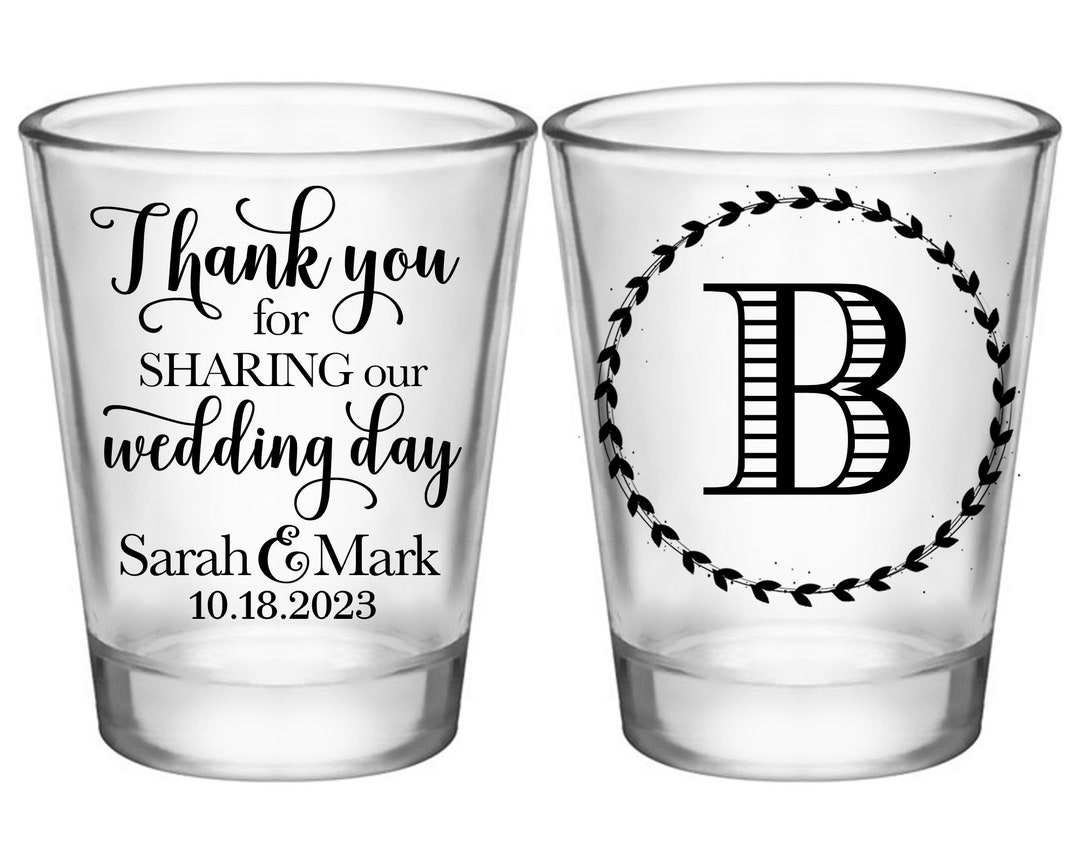 Wedding Shot Glasses Wedding Favors for Guests in Bulk Personalized Shot Glasses Thank You