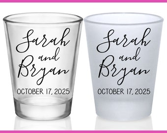 Wedding Shot Glasses Unique Wedding Favors for Guests in Bulk Customized Shot Glasses Classic Wedding Party Gifts for Wedding Guests 7A