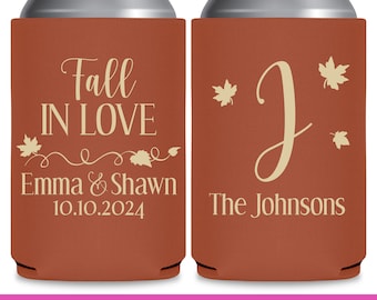 Fall Wedding Favors for Guests in Bulk Rustic Wedding Favor Ideas Autumn Decor Barn Wedding Can Cooler Fall In Love Wedding Favor Ideas 2A