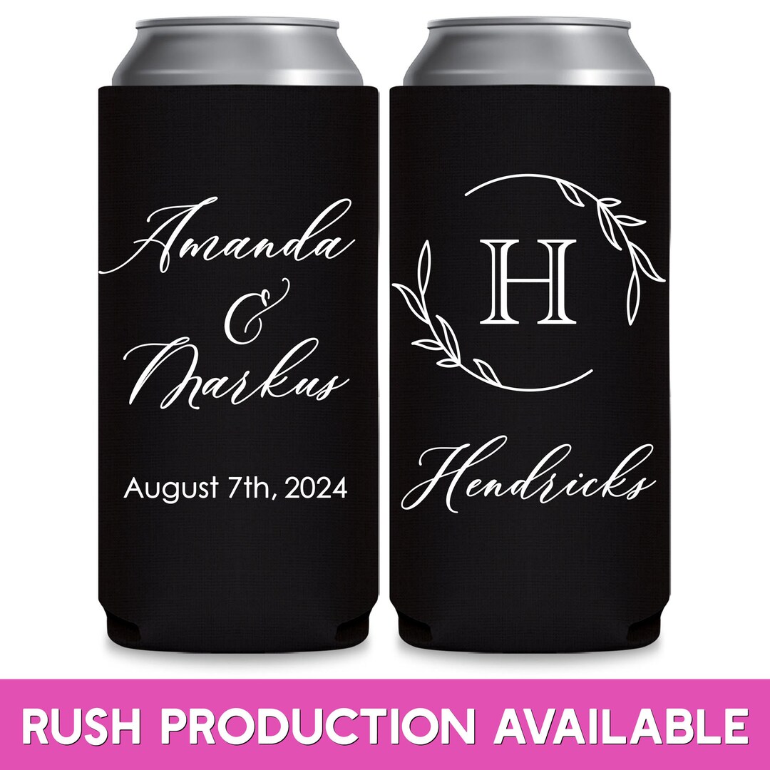 Wedding Can Coolers Wedding Favor Ideas Classic Wedding Etsy