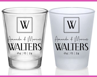 Wedding Shot Glasses Unique Wedding Favors for Guests in Bulk Customized Shot Glasses Classic Wedding Party Gifts for Wedding Guests 3B