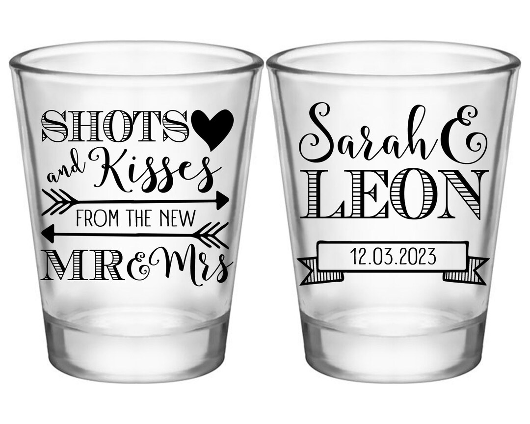 Wedding Shot Glasses Wedding Favors for Guests in Bulk Customized Shot