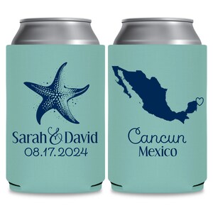 Beach Wedding Favors for Guests in Bulk Coastal Wedding Can Coolers Starfish Decorations Wedding Favor Ideas 1A Wedding Party Gift Bags image 2