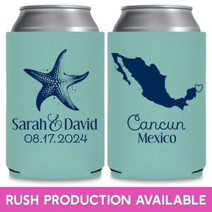 Beach Wedding Favors for Guests in Bulk Coastal Wedding Can Coolers Starfish Decorations Wedding Favor Ideas 1A Wedding Party Gift Bags image 1