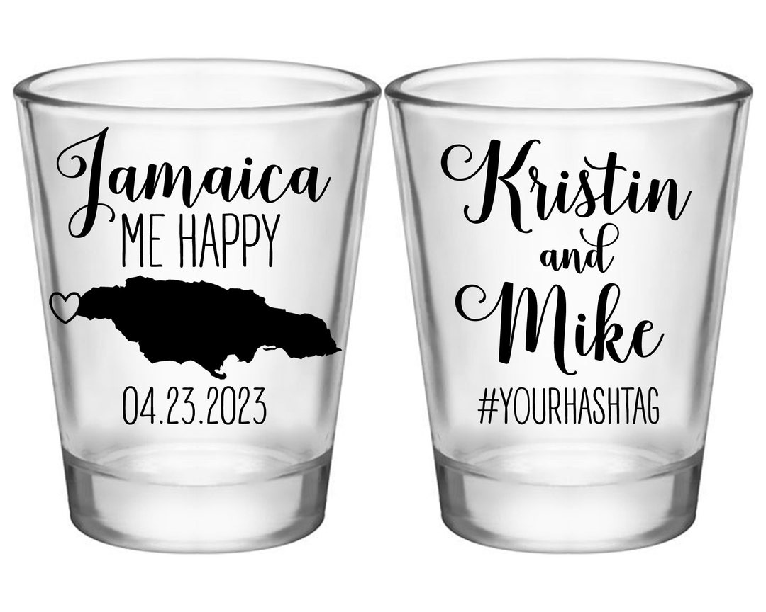 Jamaica Wedding Shot Glasses Jamaican Wedding Favors for Etsy