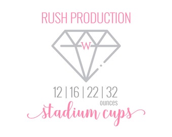 Rush Production Upgrade Add-On for Stadium Cups 12oz | 16oz | 22oz | 32oz