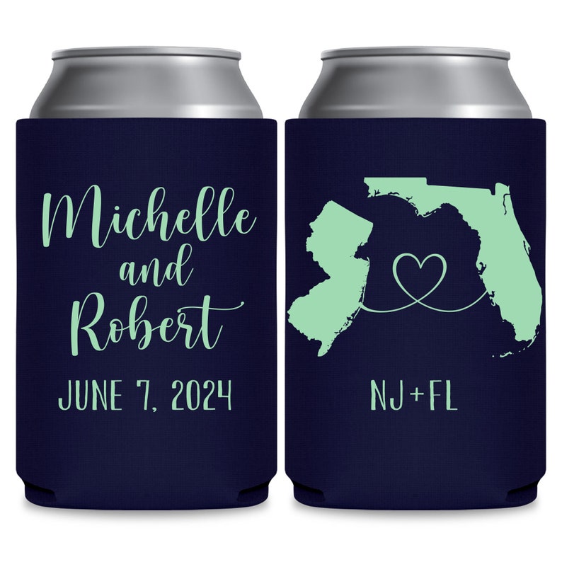 Wedding Can Coolers With Maps Destination Wedding Favors for Guests in Bulk Wedding Party Gift Bags for Bridesmaid Home Is Where You Are 1A image 2