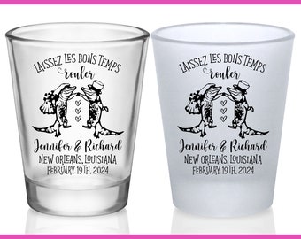 Wedding Shot Glasses New Orleans Wedding Favors for Guests in Bulk Custom Shot Glasses Alligator Wedding Laissez Les Bon Temps Rouler 1B