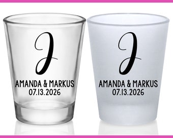Wedding Shot Glasses Unique Wedding Favors for Guests in Bulk Customized Shot Glasses Classic Wedding Party Gifts for Wedding Guests 4B