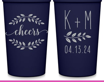 Wedding Cups Rustic Wedding Favors for Guests in Bulk Personalized Party Cups Cheers Boho Wedding Party Gifts for Guests Custom Cups 1A